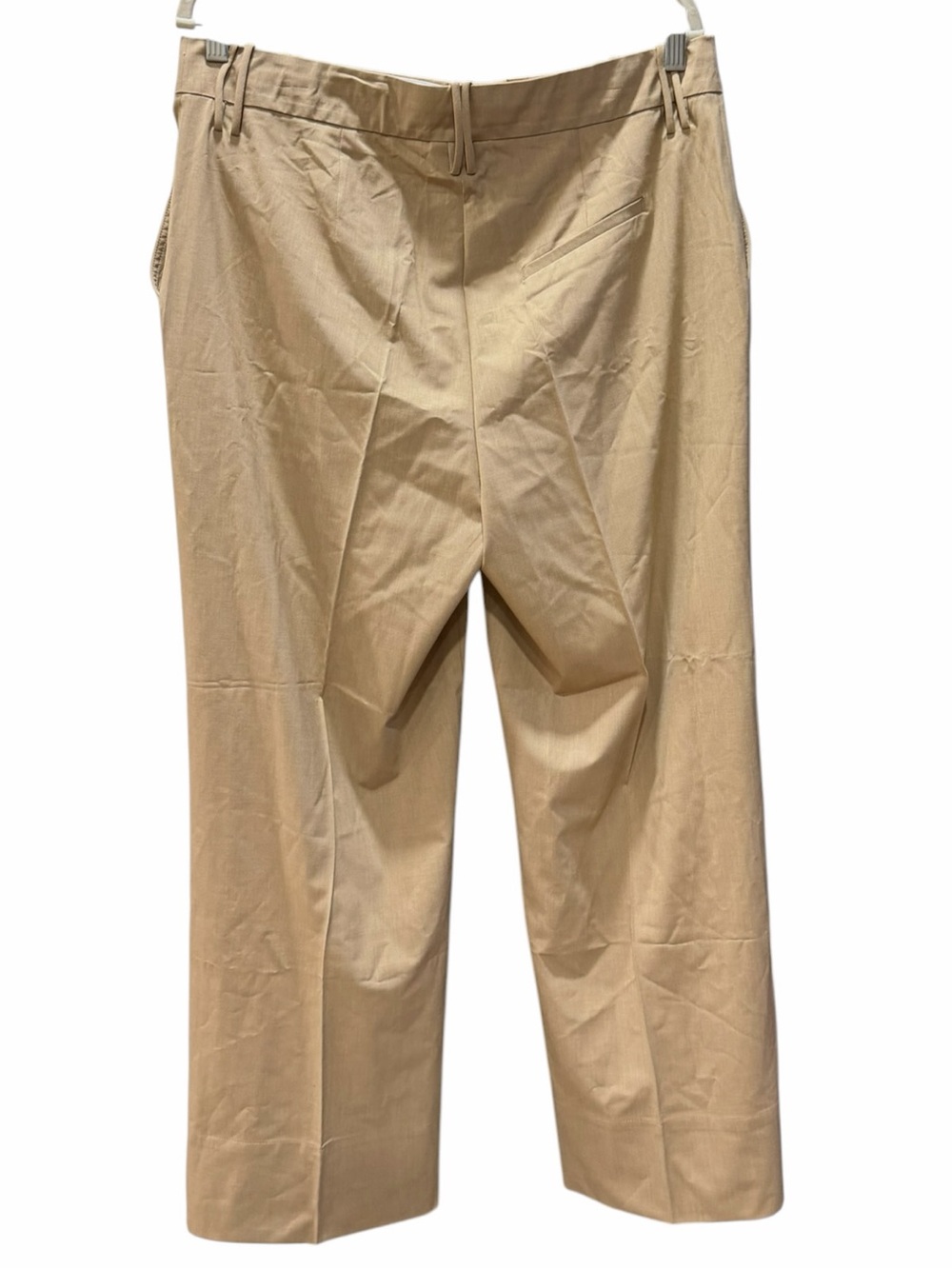 NWT GANNI Safari Beige Drapy Crop Trousers Size 42 / US Large - Picture 8 of 13